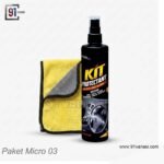 Paket KIT Protectant High Gloss 160ml dan lap microfiber untuk interior mobil